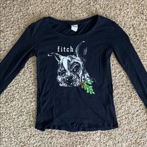 Abercrombie Kids Long Sleeve Tee with Dog Design
